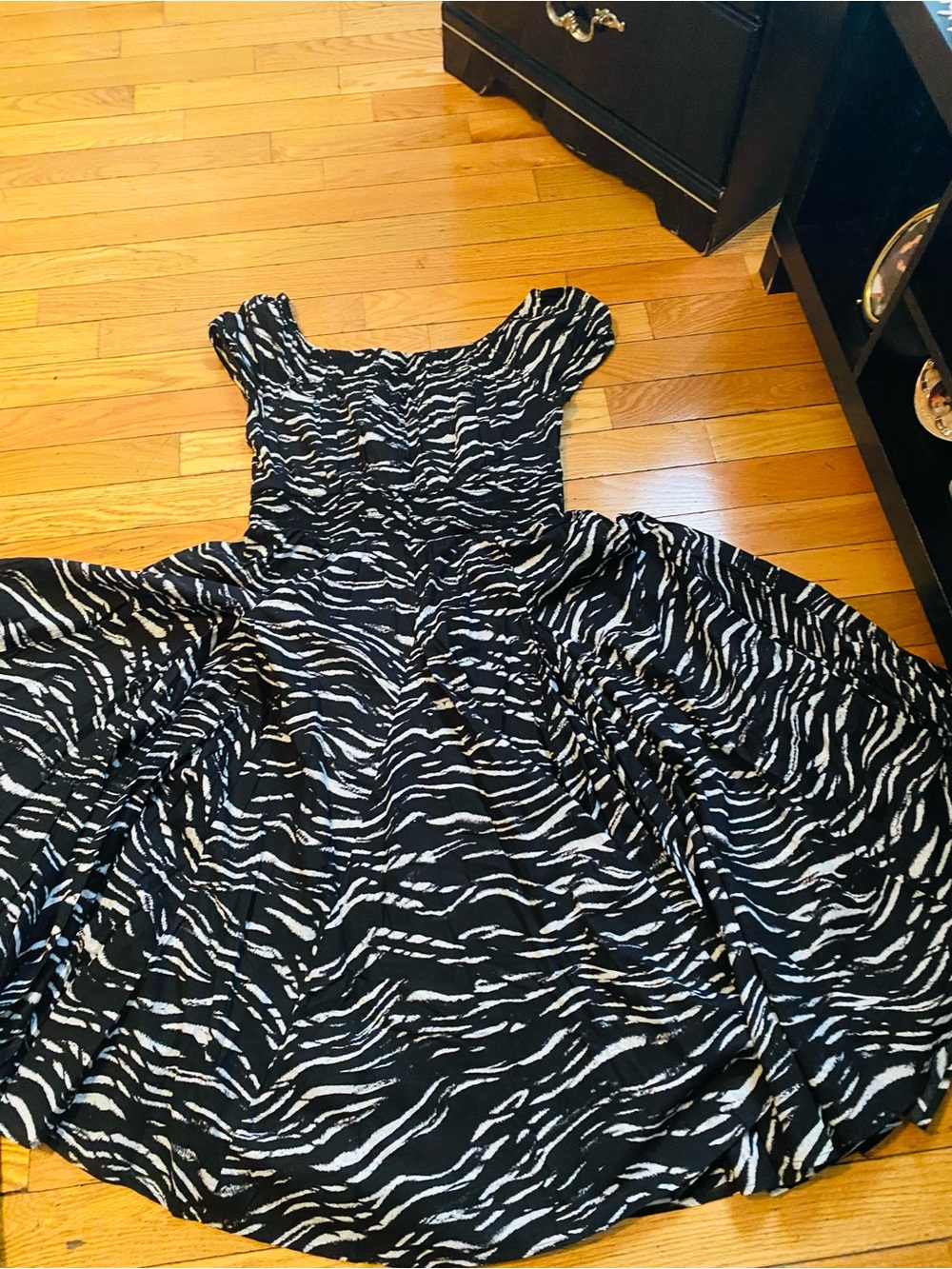Black and White Zebra Print Women's Dress